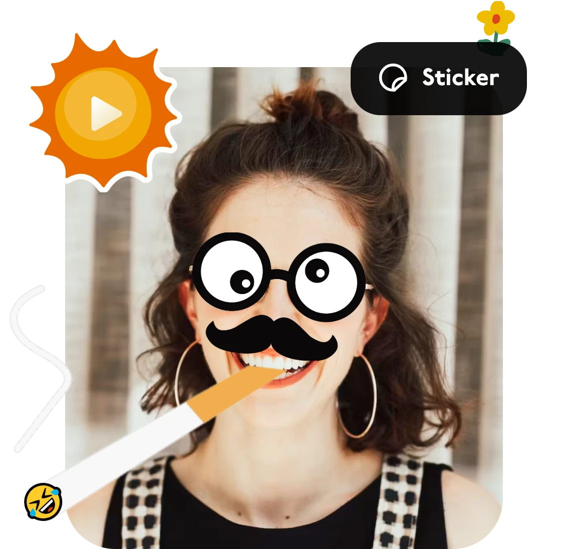 spice up videos with funny and creative stickers