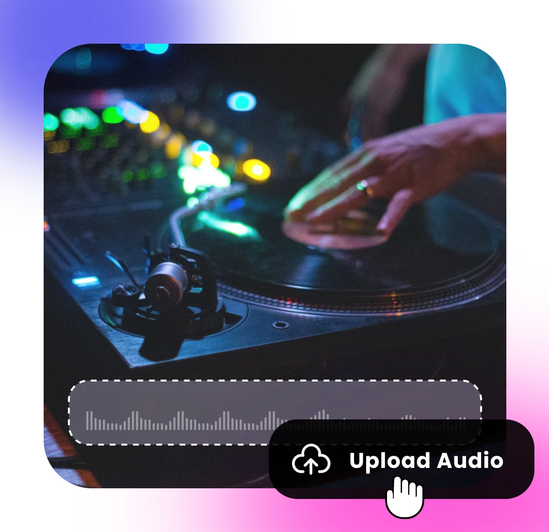 upload your own audio and insert audio into video