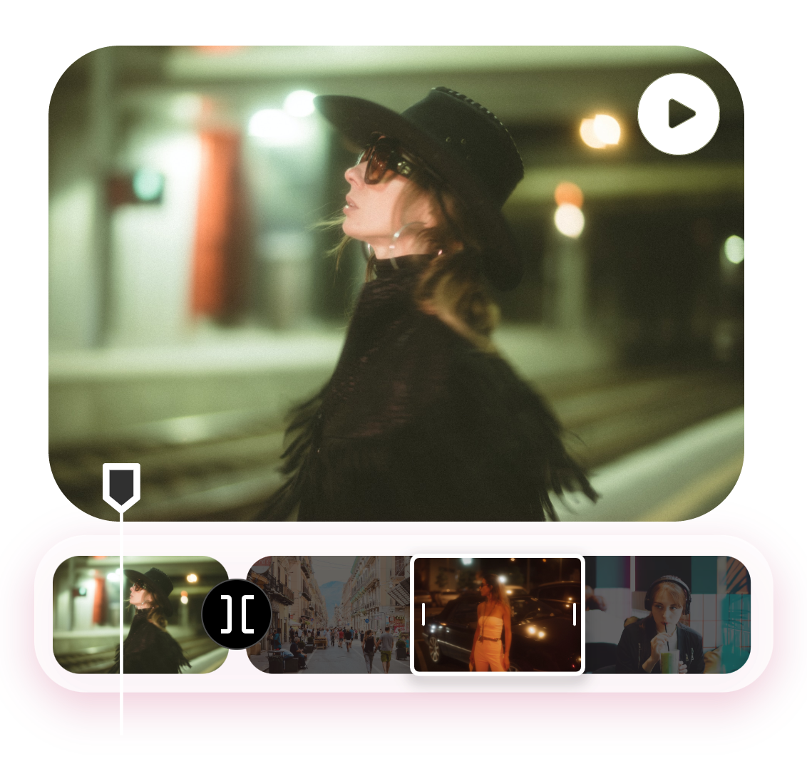 cut and trim video clips to highlight the best moment for a movie using clipfly movie maker