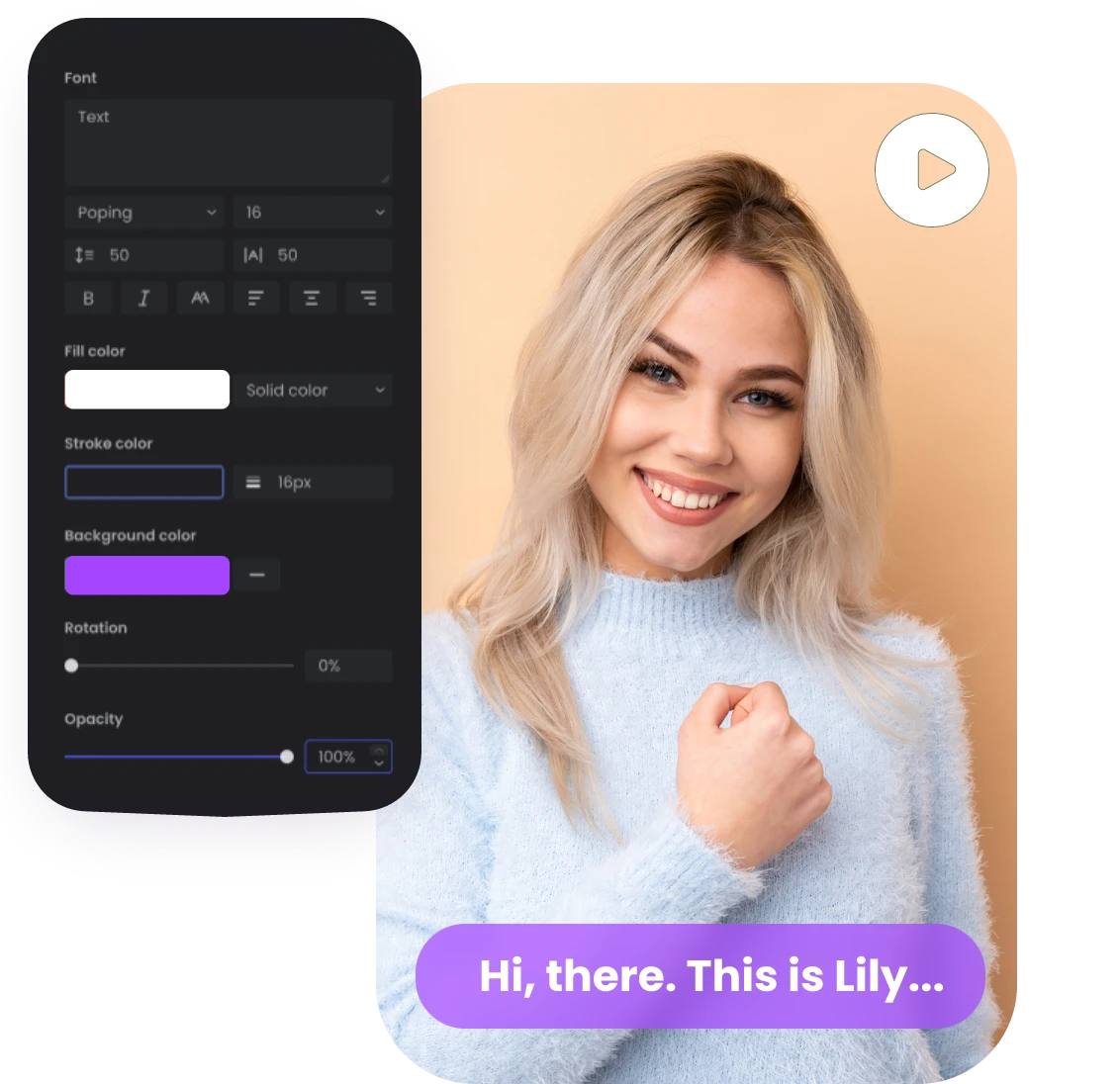 add and edit the subtitles in the woman's video with clipfly tiktok video editor