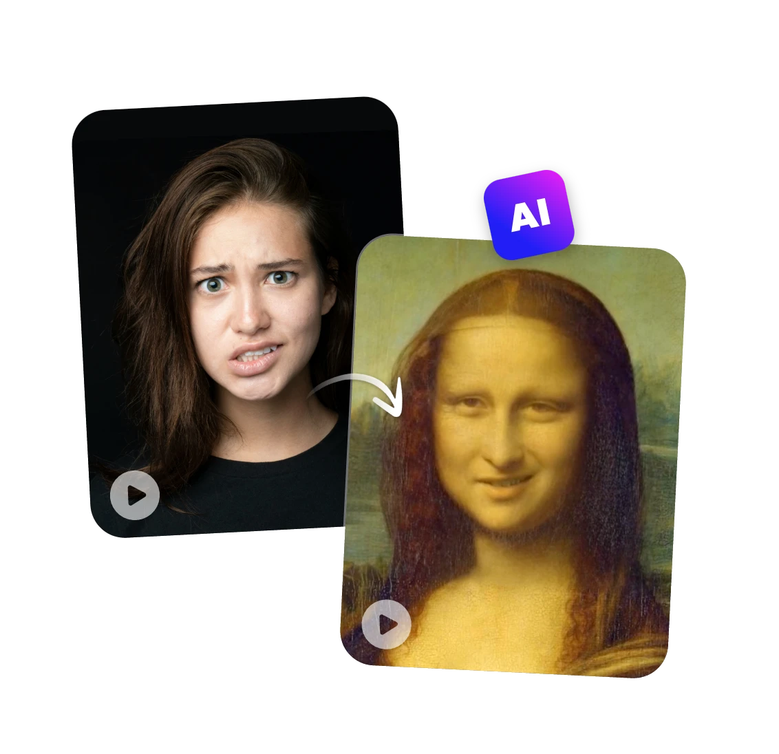 create an ai face dance video of a mona lisa picture for fun with clipfly