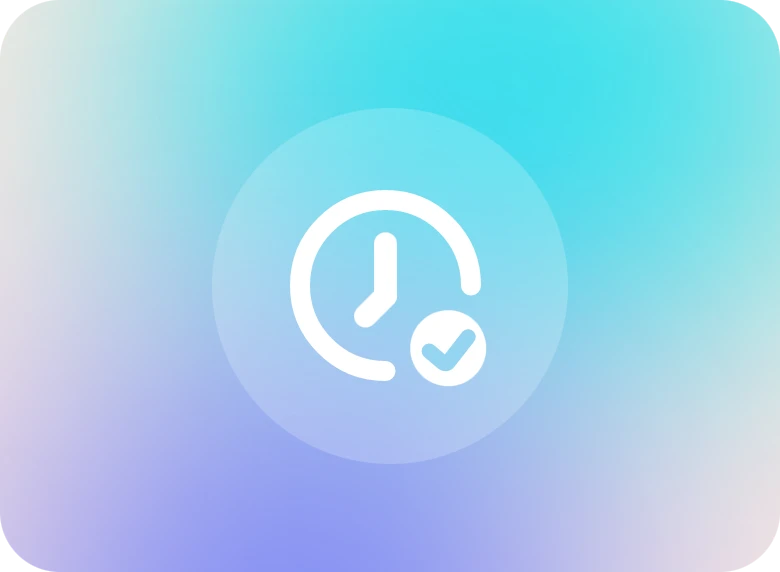 gradient blue time saving icon