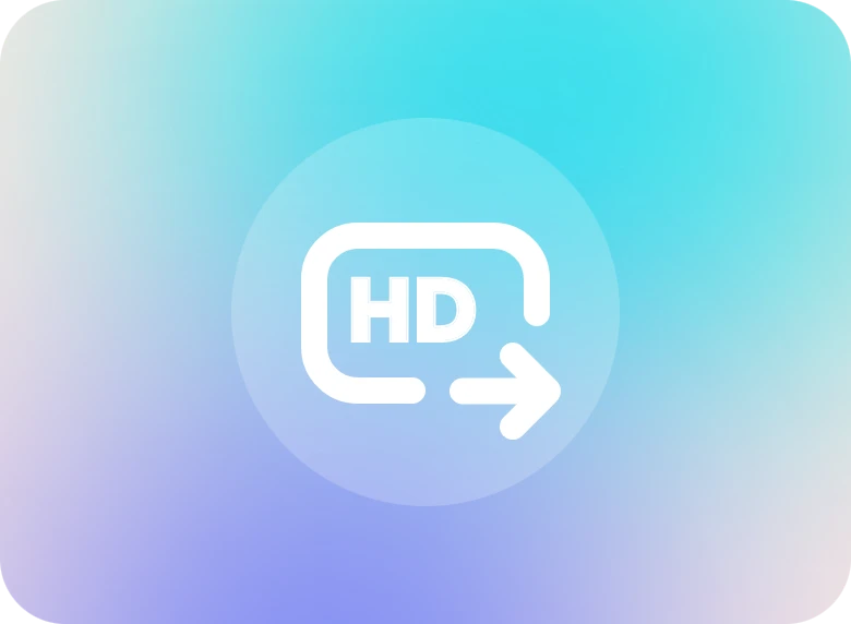 gradient blue hd icon