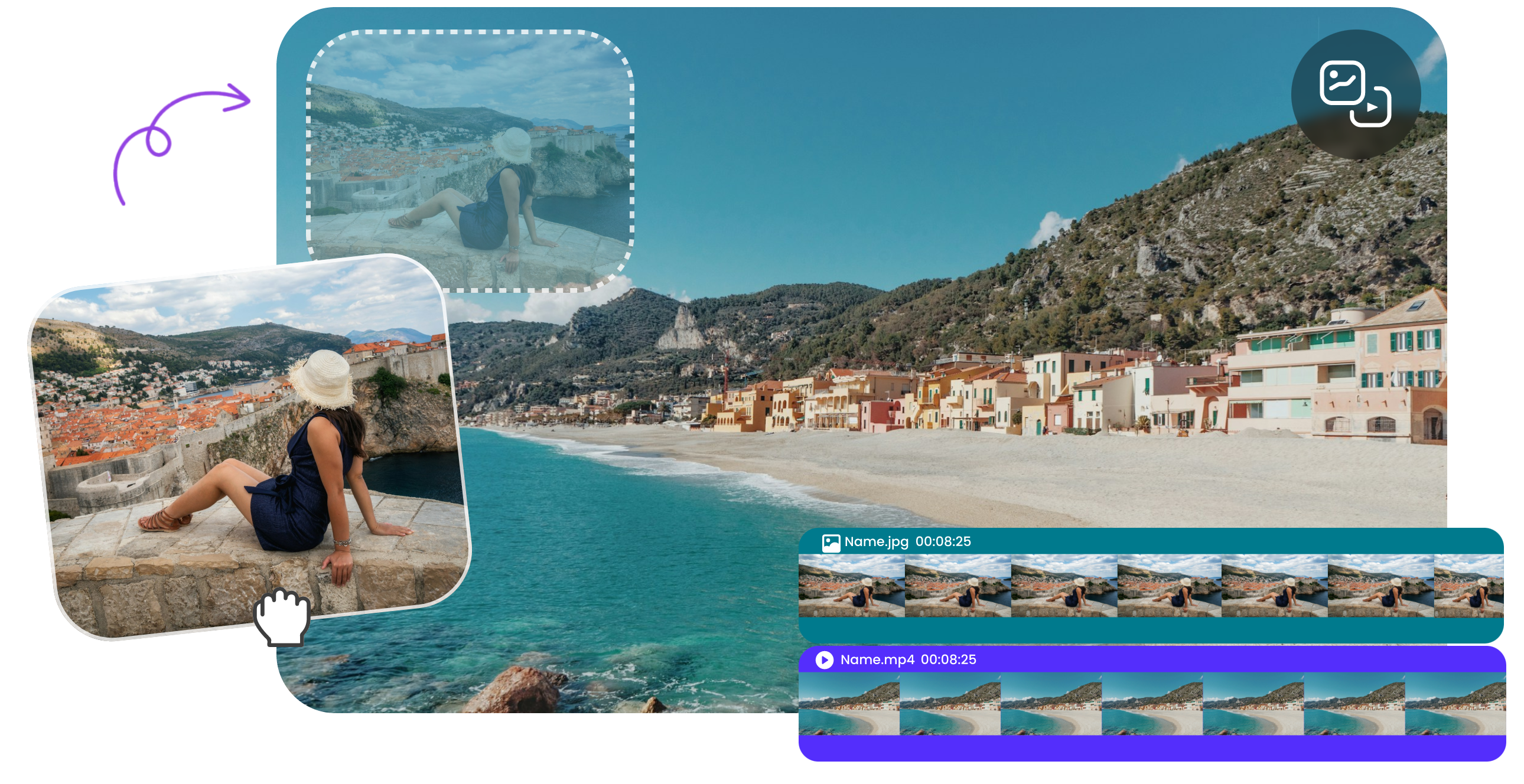 add image to video online for free with clipfly