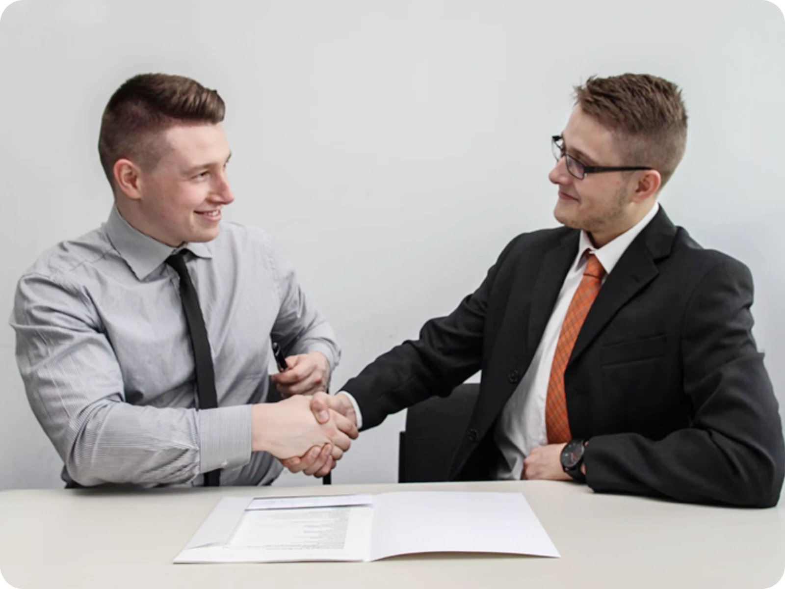 handshake over signed document