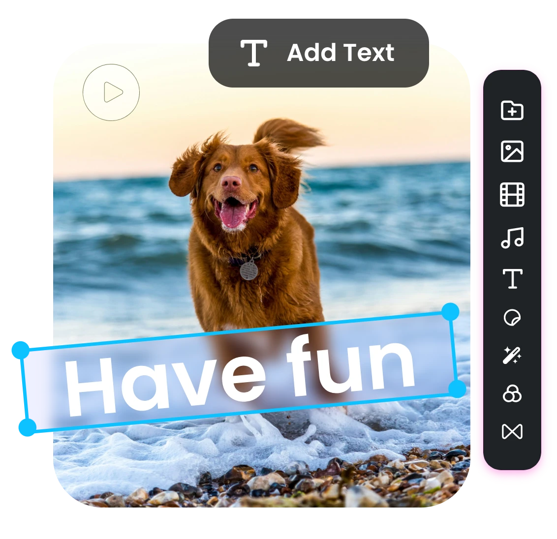 add text overlays and use other video editing tools to edit the video