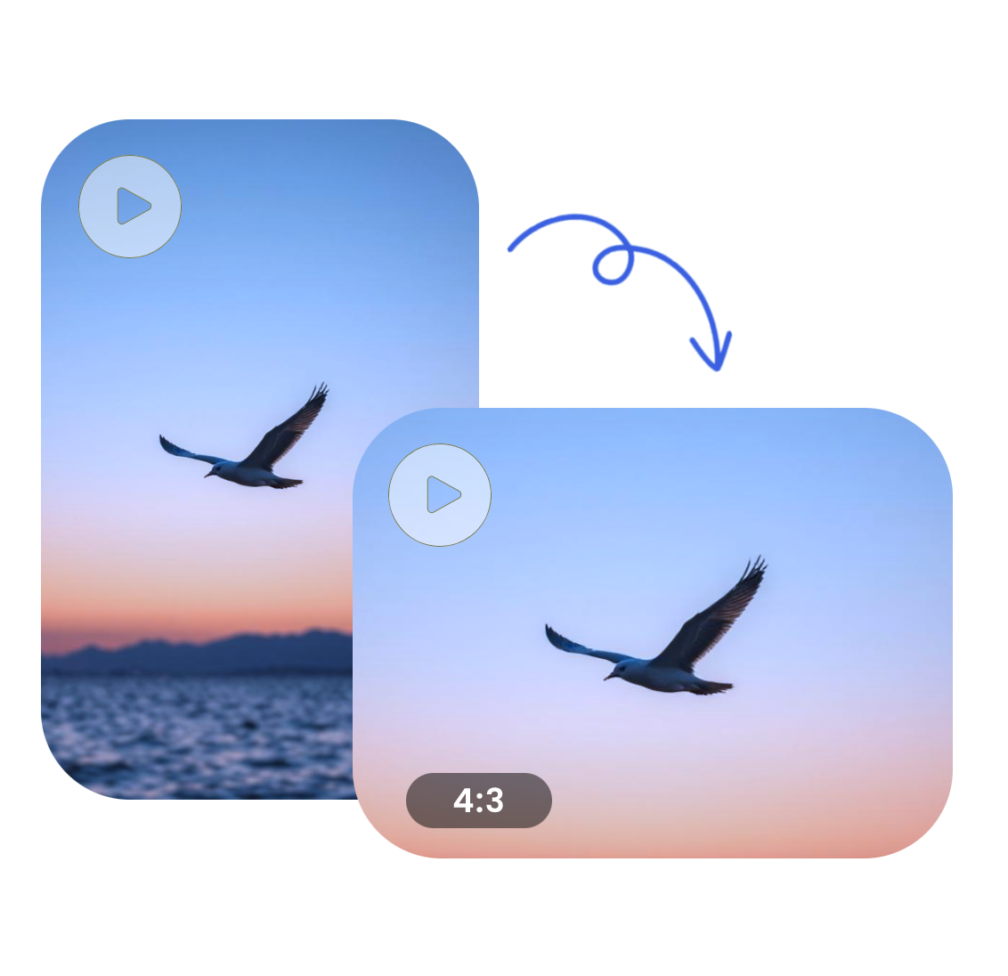 change a video aspect ratio to 4:3 with clipfly video resizer