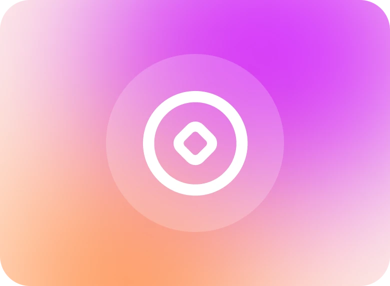 orange and pink icon for online