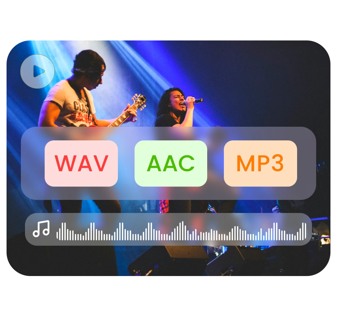 three audio formats are allowed to upload to clipfly