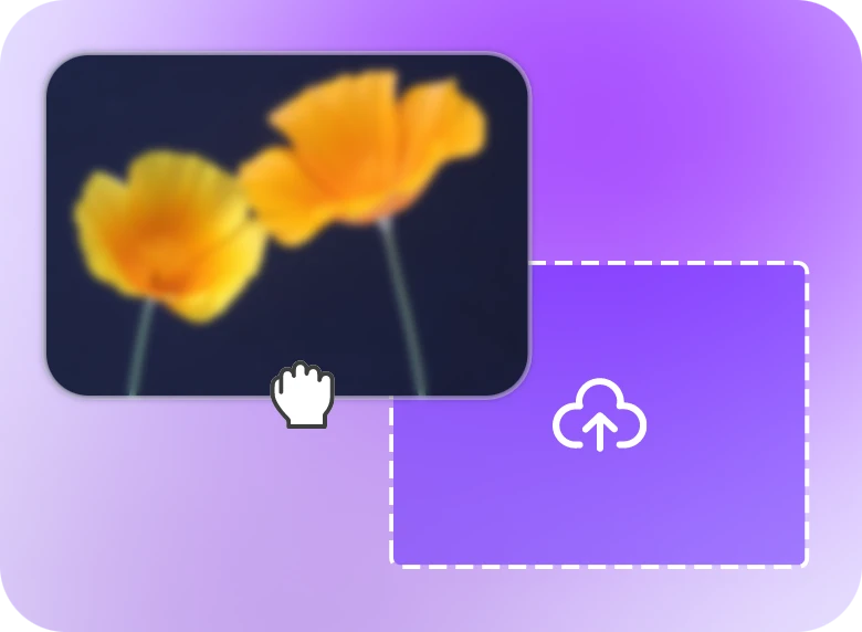 upload a low resolution flower's video to clipfly ai video upscaler