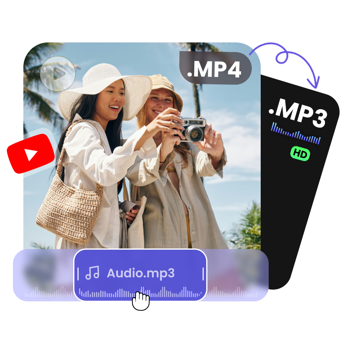 convert mp4 youtube video to mp3 format and trim the audio