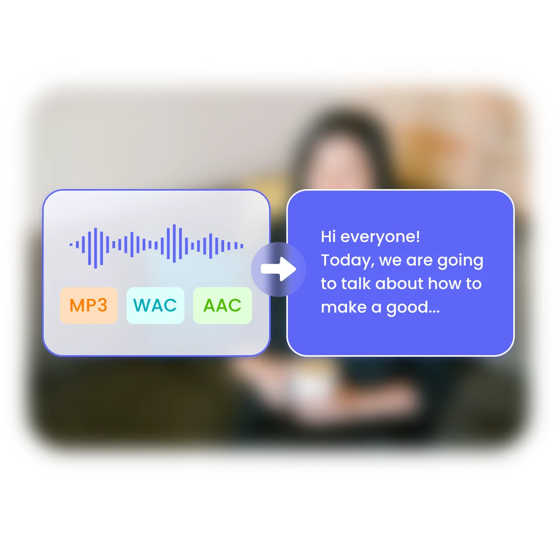 clipfly allows users to upload kins of audio files to convert to text