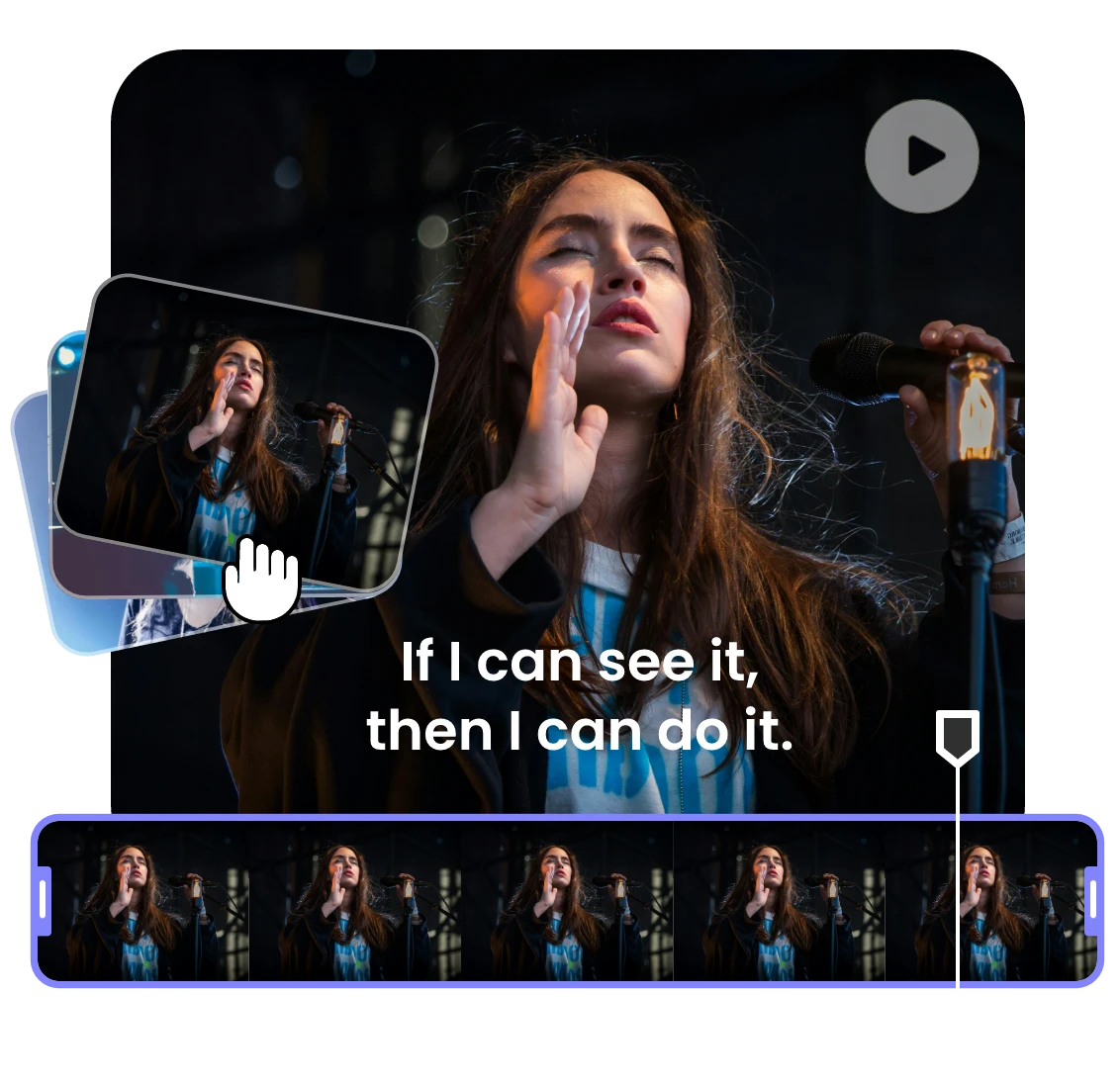 add images or videos to enhance lyric video visual appeal