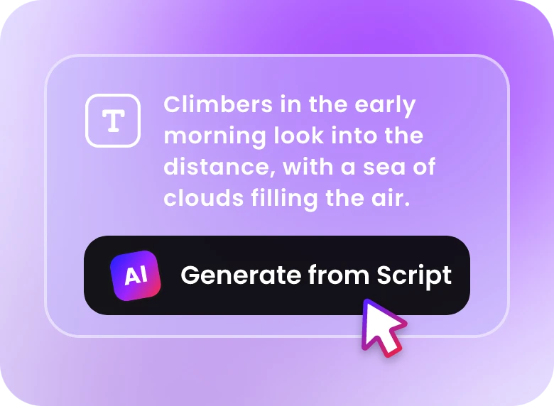 enter your scripts to clipfly ai video generator