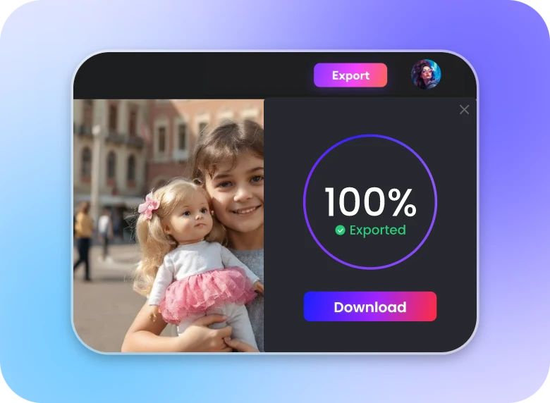 download your ai-generated videos in clipcly without watermarks