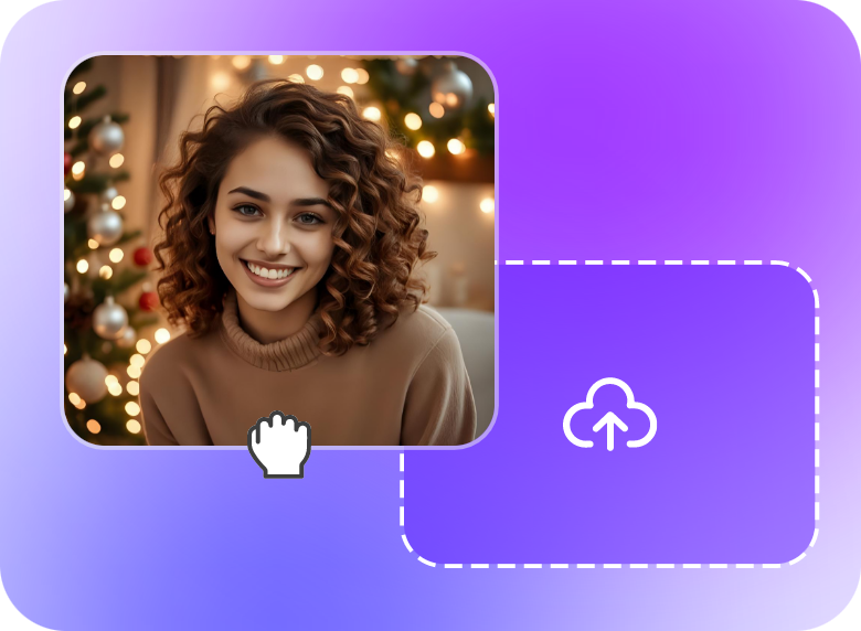 step 1 upload an image to our AI Santa video maker