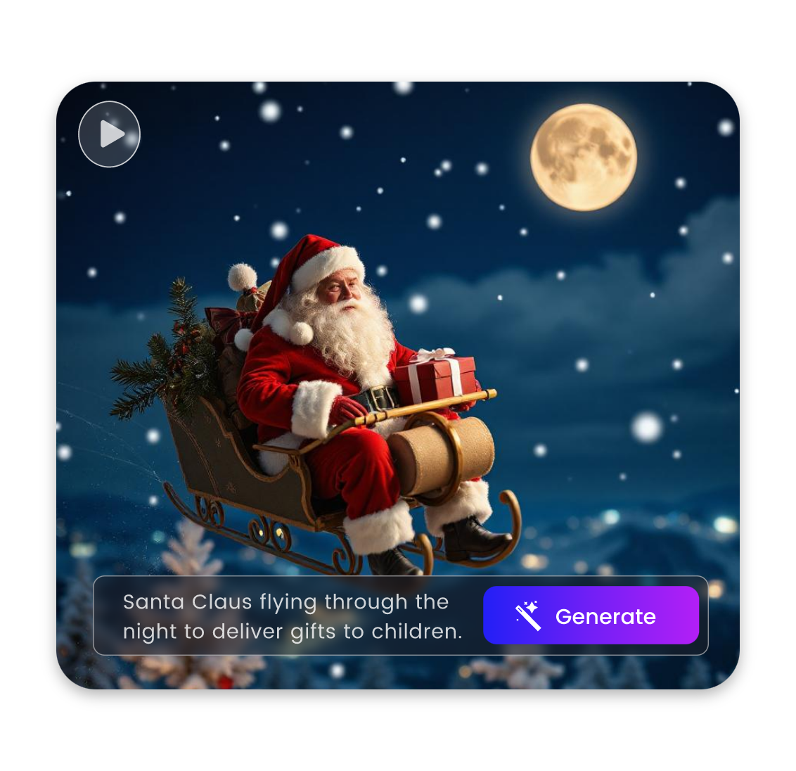 generate AI Santa video from text in diverse form for kids