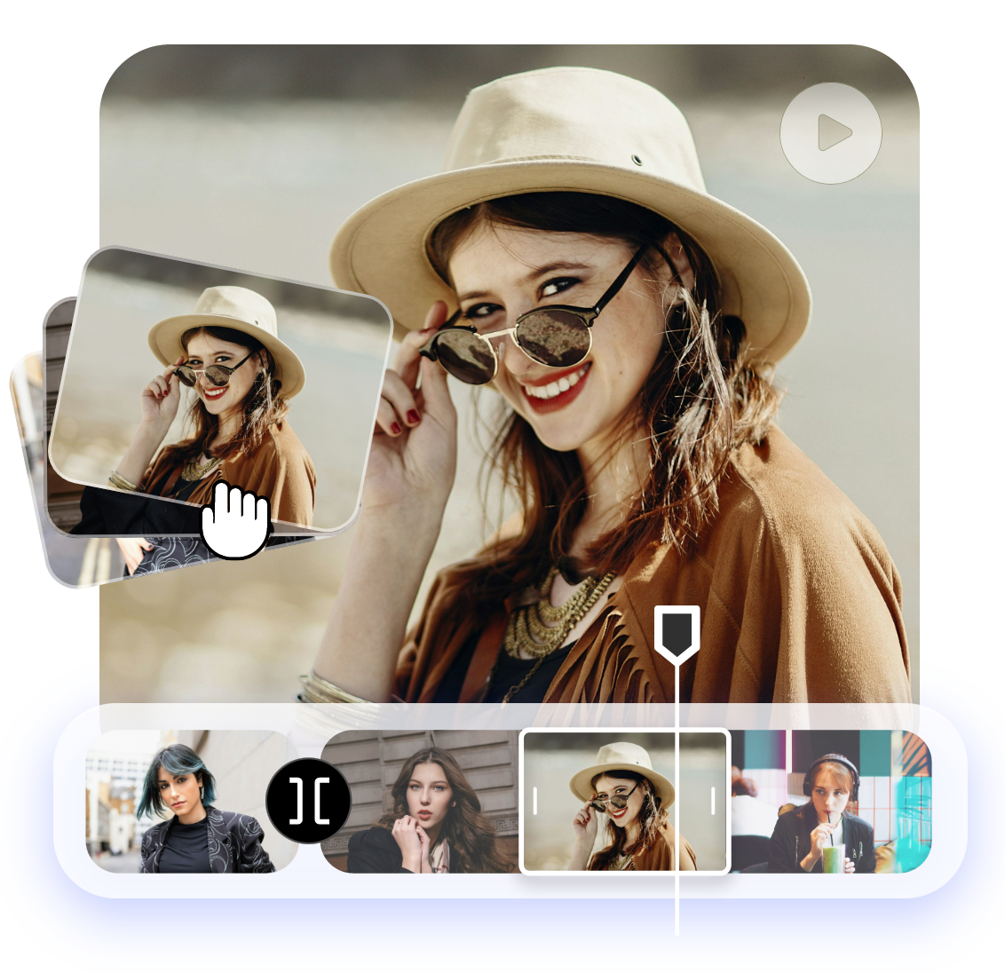 make photos into slideshow video in clipfly