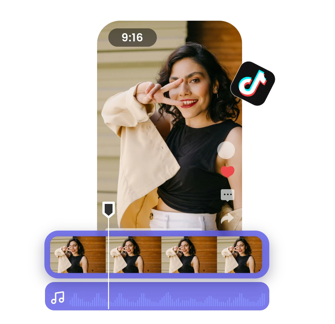 make professional tiktok video in clipfly with versatile tools