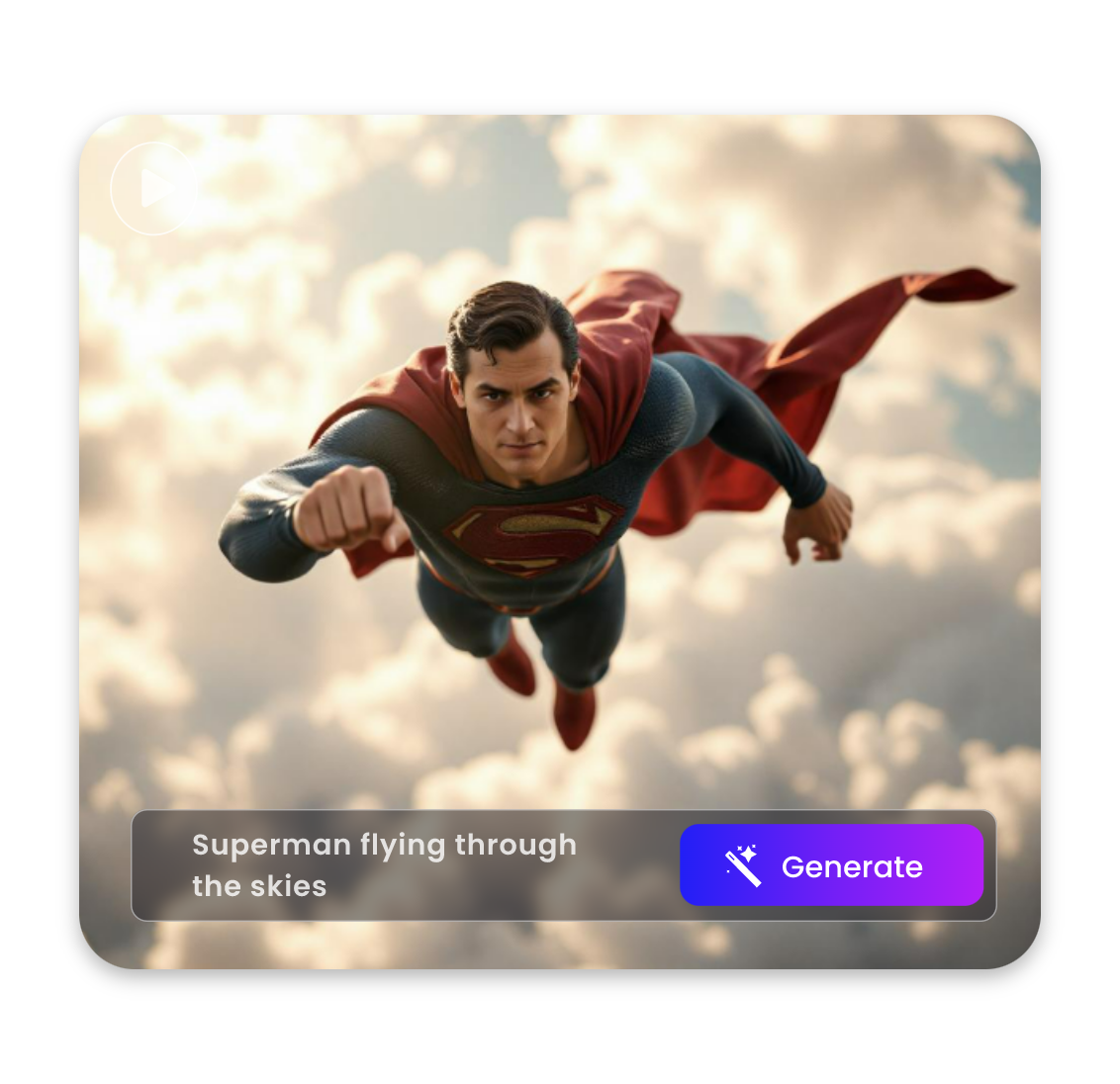 generate AI Superman video from text in diverse forms