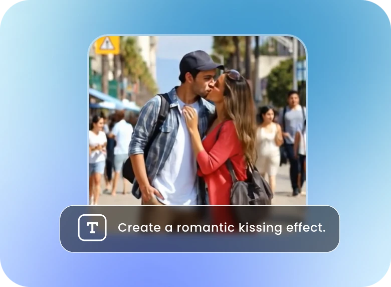 step 2 enter prompts to customize kissing gestures and details