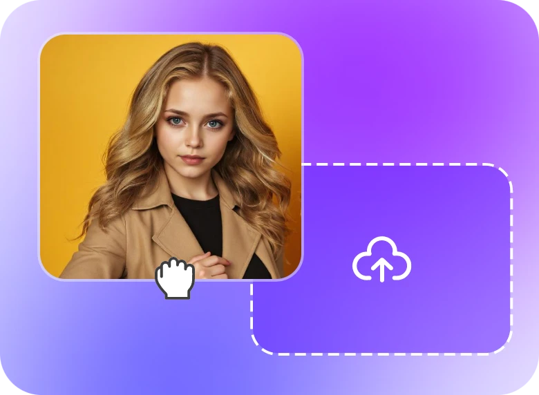 Upload a potrait of a golden blonde hair girl to Cliplfy AI cosplay generator