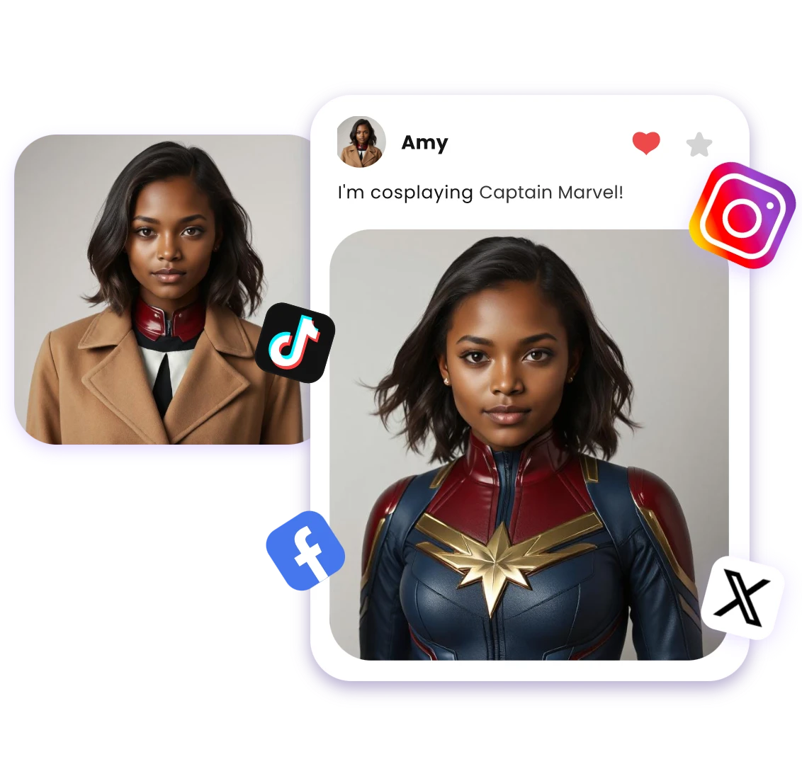 Share your Captain Marvel cosplaying pictures to social media 