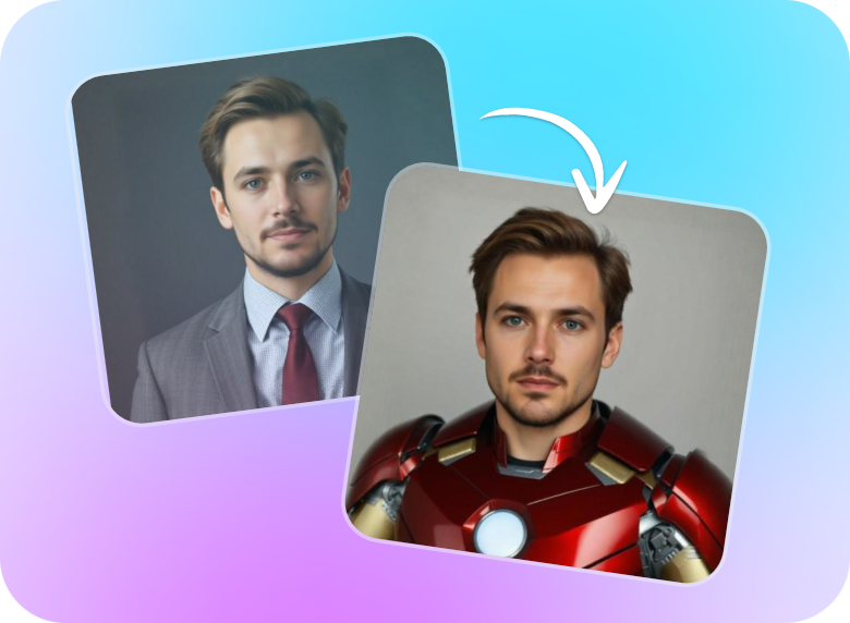 turn the image to iron man video with ai