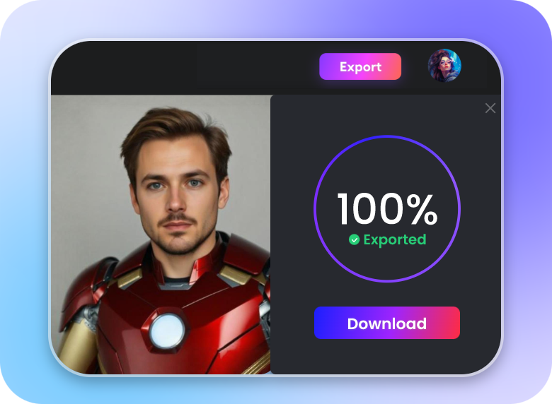 download the transformed ai iron man video