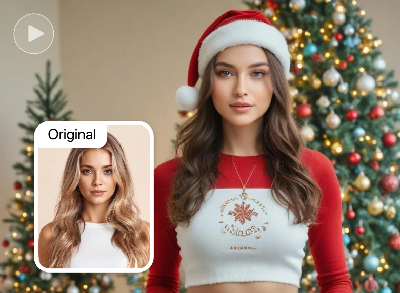 turn your sefie into ai santa video and enjoy christmas with clipfly