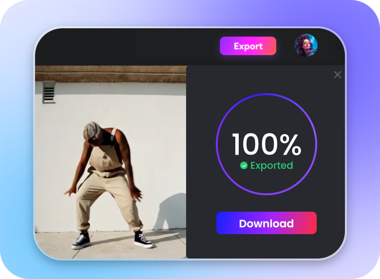 get your ai dance video and download it from cliplfy ai dance generator