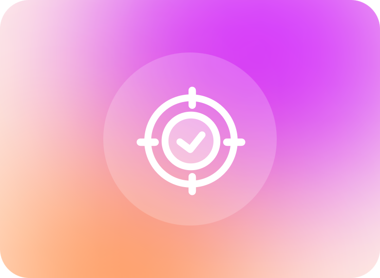 gradient pink high accuracy icon