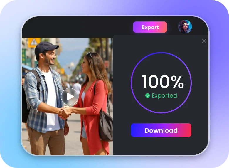 download your ai handshake video of a man shaking hands with a woman from clipfly