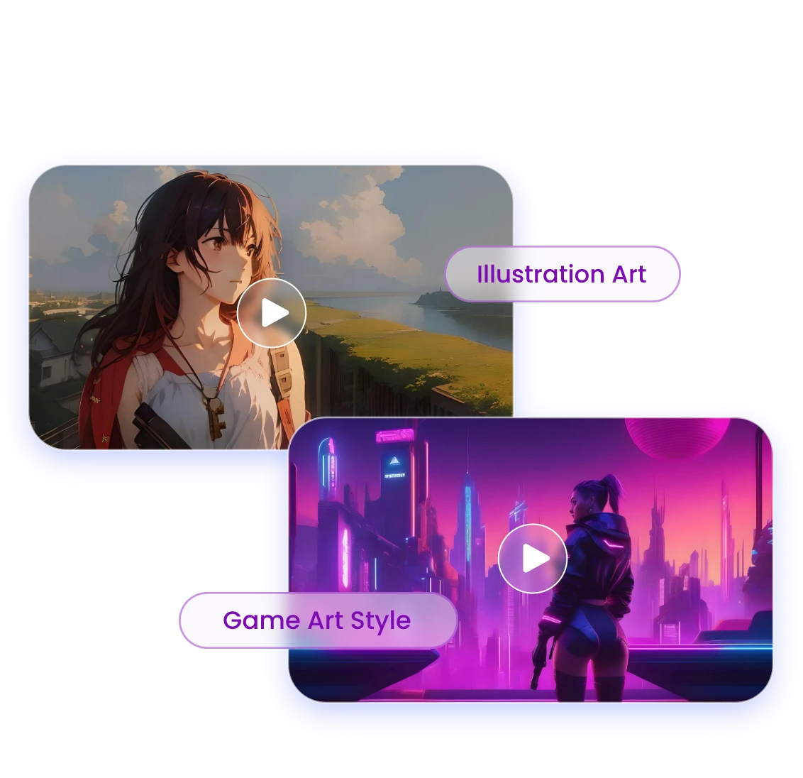 choose a style to generate ai video ads as you like in clipfly