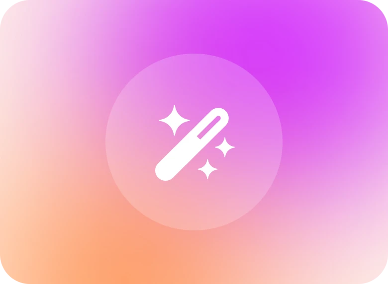 Pink gradient one-stop editing icon