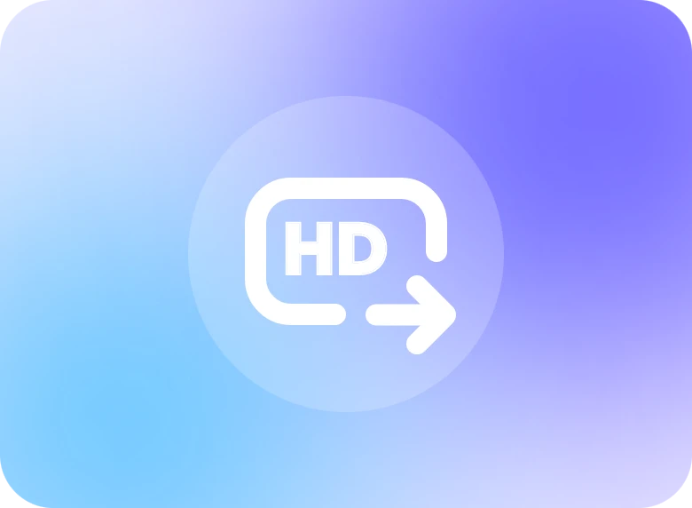 Blue gradient HD icon