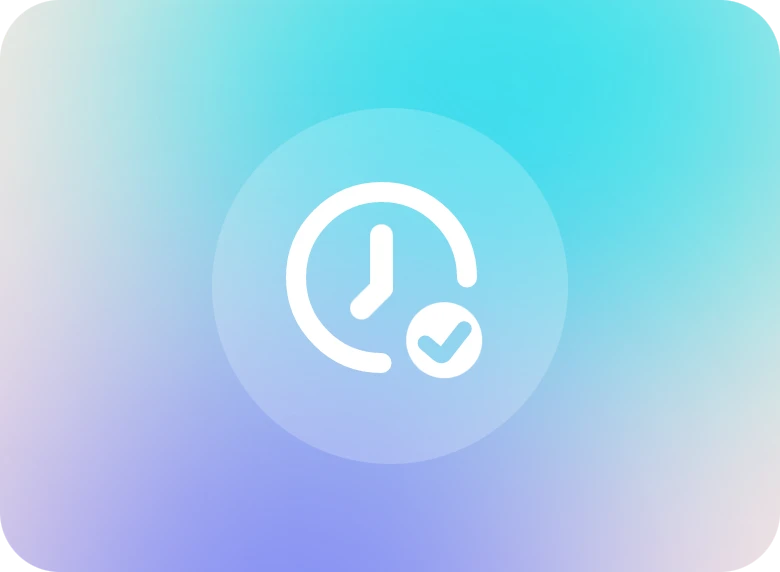 gradient blue time saving icon