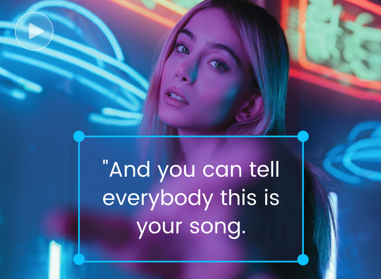 featured image for clipfly lyric video maker featuring a lyric video of a mv about a blond lady