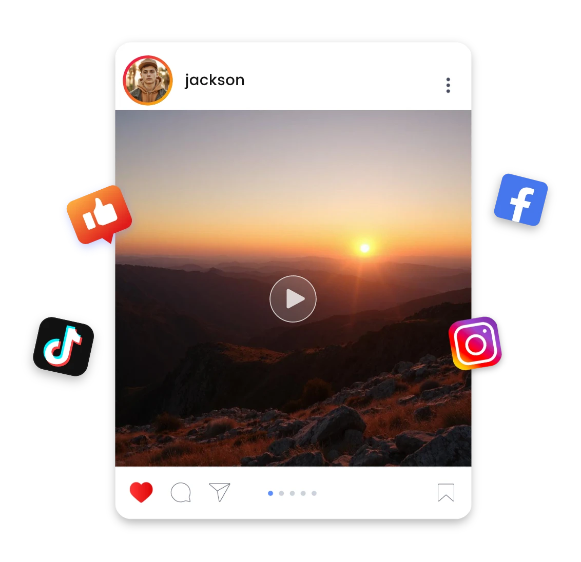 Share a sunriese time lapse video on ins