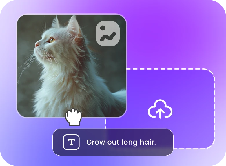 upload a cat image to clipfly ai hair growth generator