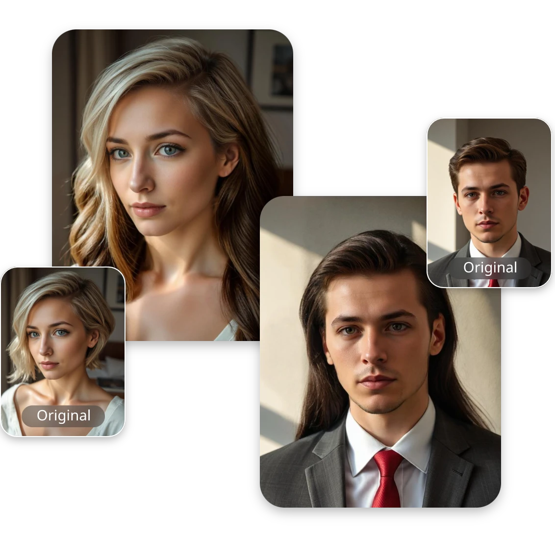 use ai long hair filter for woman and man in clipfly ai hair growth online for free