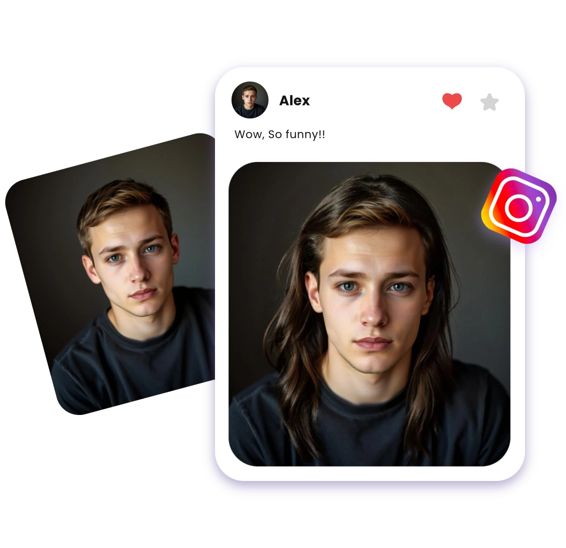 post your video to social media with ai long hair effect in clipfly