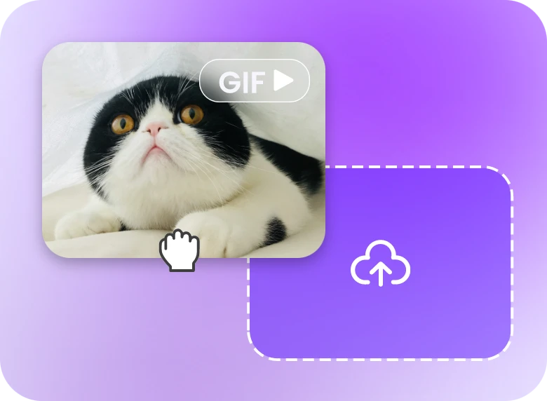 Upload a gif of a cat lying down to clipcly gif meme editor