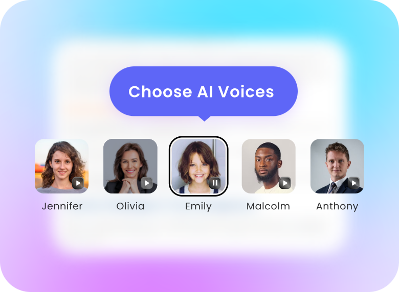 choose the desired ai voice from clipfly ai podcast generator