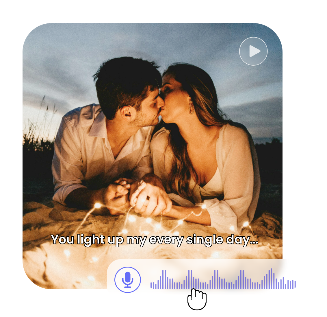 add voiceover to your valentines day to express heartfelt love message