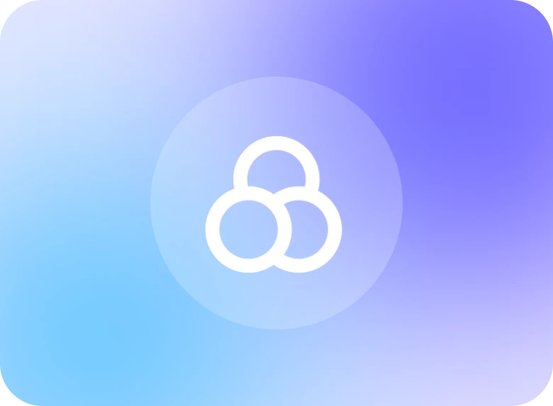 purple and blue icon for adding various elements